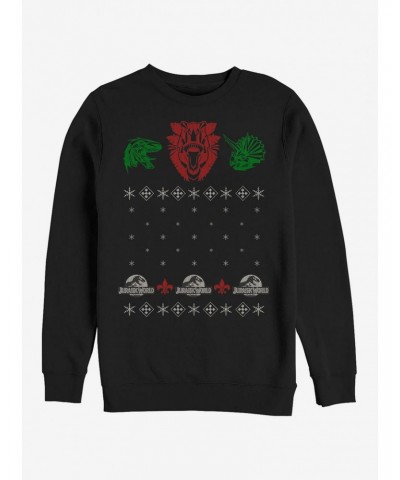 Ugly Christmas Sweater Raptor Sweatshirt $14.17 Sweatshirts