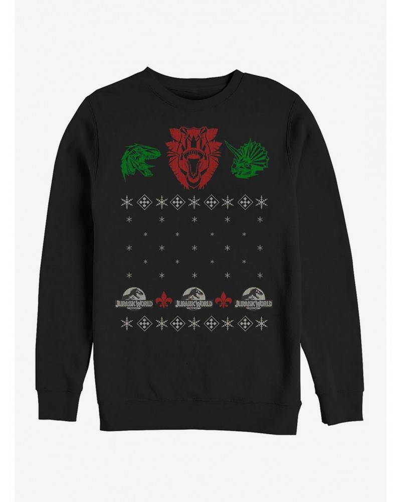 Ugly Christmas Sweater Raptor Sweatshirt $14.17 Sweatshirts