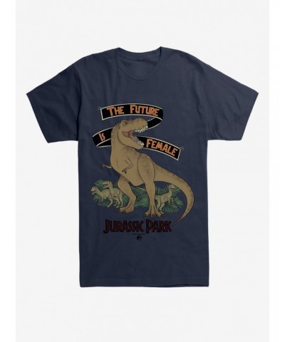 Jurassic Park The Future Is Female White T-Shirt $6.88 T-Shirts