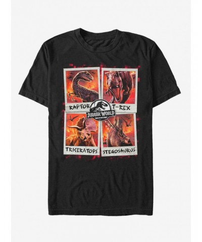 Jurassic World Fallen Kingdom Fire Polaroid T-Shirt $8.99 T-Shirts