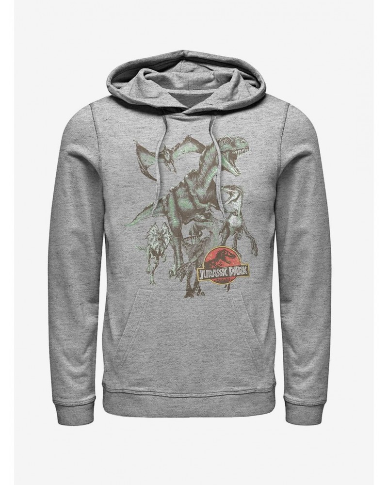 Vintage Dinosaur Stampede Hoodie $13.65 Hoodies