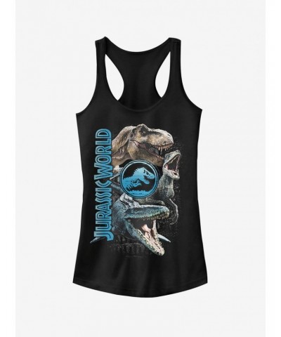 Jurassic World Fallen Kingdom Dinosaur Montage Girls Tank $8.17 Tanks