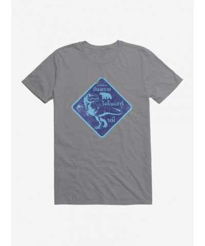 Jurassic World Dominion T. Rex Blue Sign T-Shirt $5.93 T-Shirts