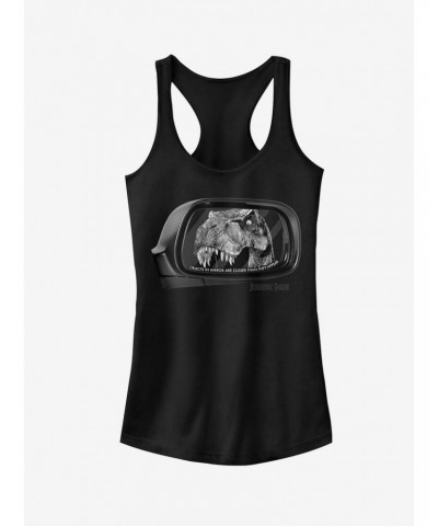 T. Rex in Rearview Mirror Girls Tank $7.57 Tanks