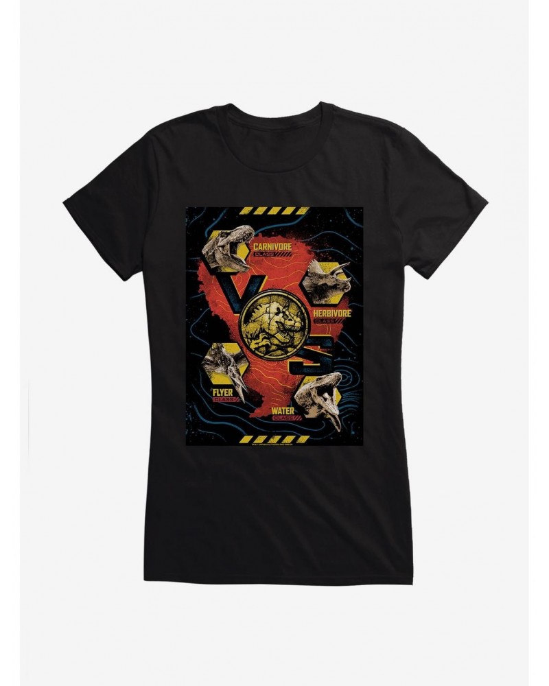 Jurassic World Four Against Four Battle Girls T-Shirt $7.77 T-Shirts