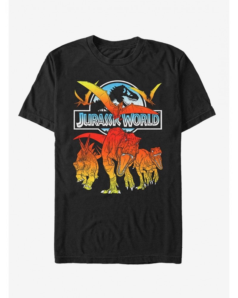 Jurassic World Fallen Kingdom Fire Dinosaurs T-Shirt $7.07 T-Shirts