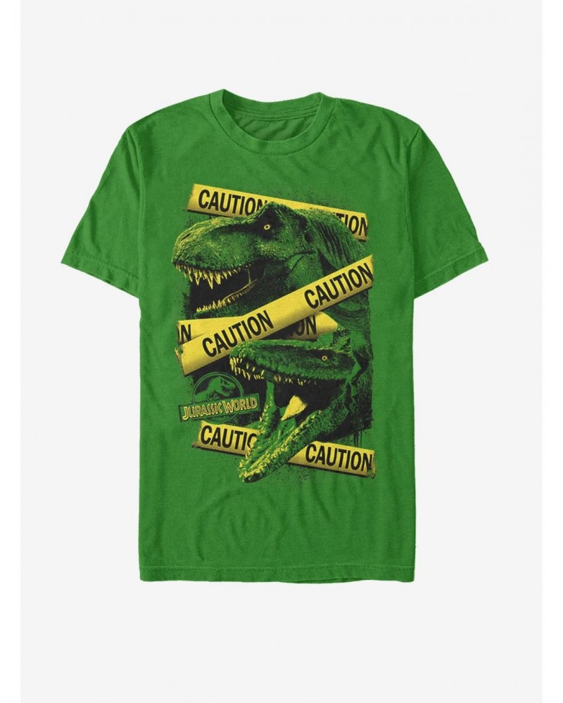 Jurassic Park Dino Caution T-Shirt $8.99 T-Shirts