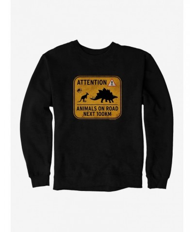 Jurassic World Dominion Attention Animals on Road Sweatshirt $9.45 Sweatshirts