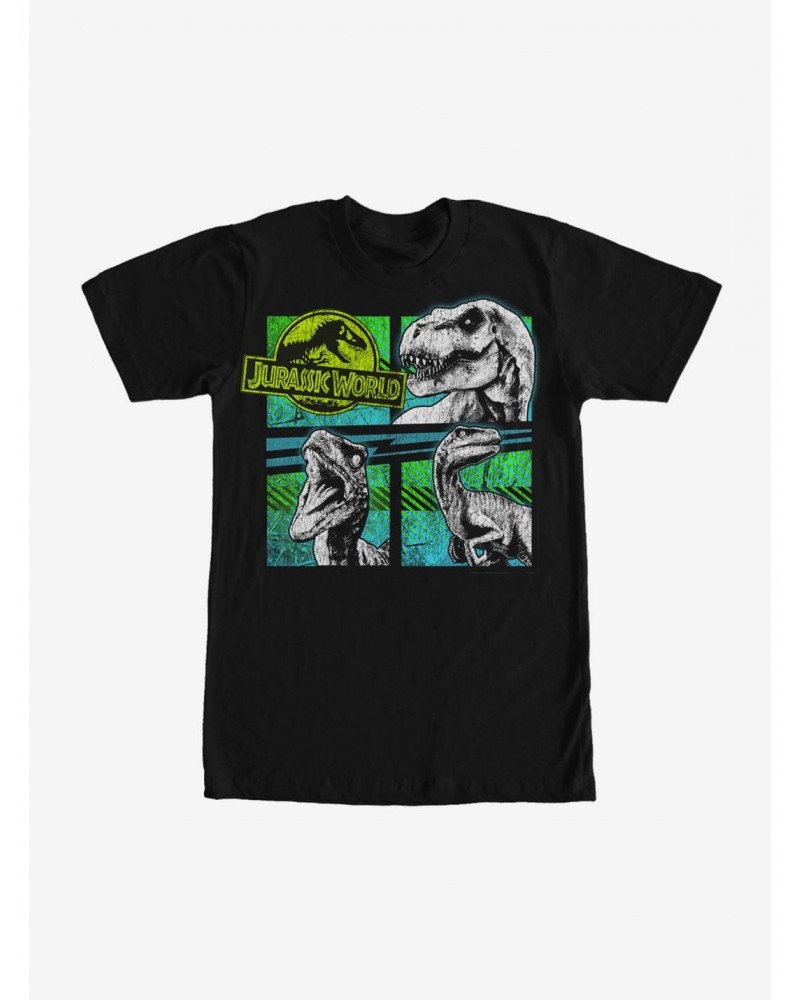 Jurassic World T. Rex And Velociraptors T-Shirt $9.18 T-Shirts