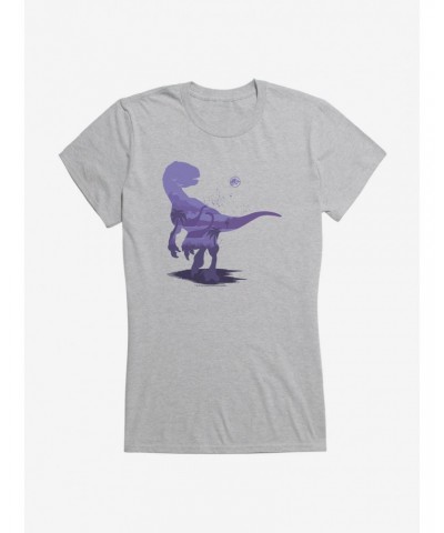 Jurassic Park Velociraptor Blue Girls T-Shirt $8.76 T-Shirts