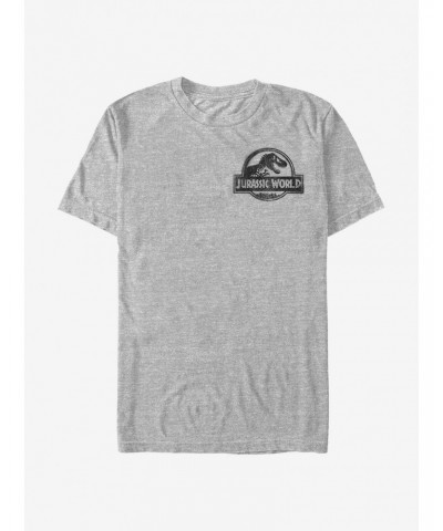 Jurassic World Spray Paint Logo Badge T-Shirt $5.93 T-Shirts