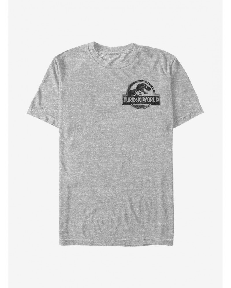 Jurassic World Spray Paint Logo Badge T-Shirt $5.93 T-Shirts