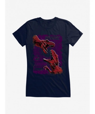 Jurassic World Throw Down Girls T-Shirt $5.98 T-Shirts