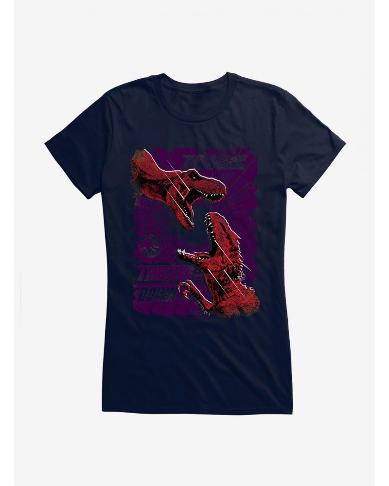 Jurassic World Throw Down Girls T-Shirt $5.98 T-Shirts