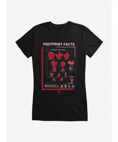 Jurassic World Footprint Facts Girls T-Shirt $6.18 T-Shirts