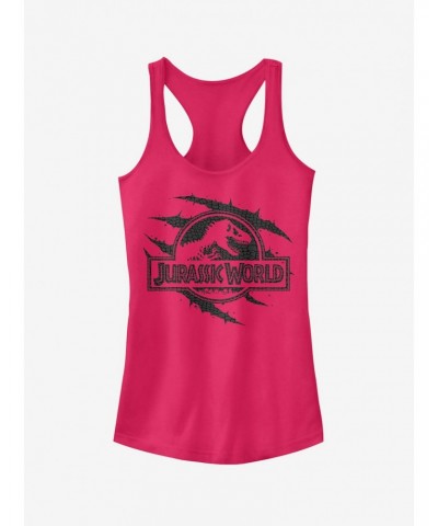 Jurassic World Fallen Kingdom Logo Scales Slash Girls Tank $8.96 Tanks