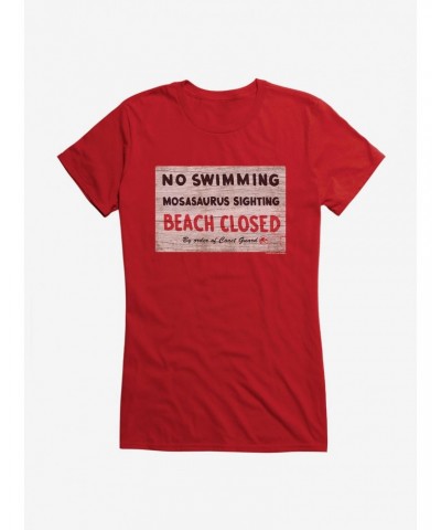 Jurassic World Dominion No Swimming Girls T-Shirt $8.96 T-Shirts