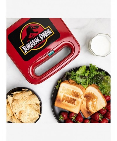 Jurassic Park Grilled Cheese Maker Panini Press and Compact Indoor Grill $20.17 Grills