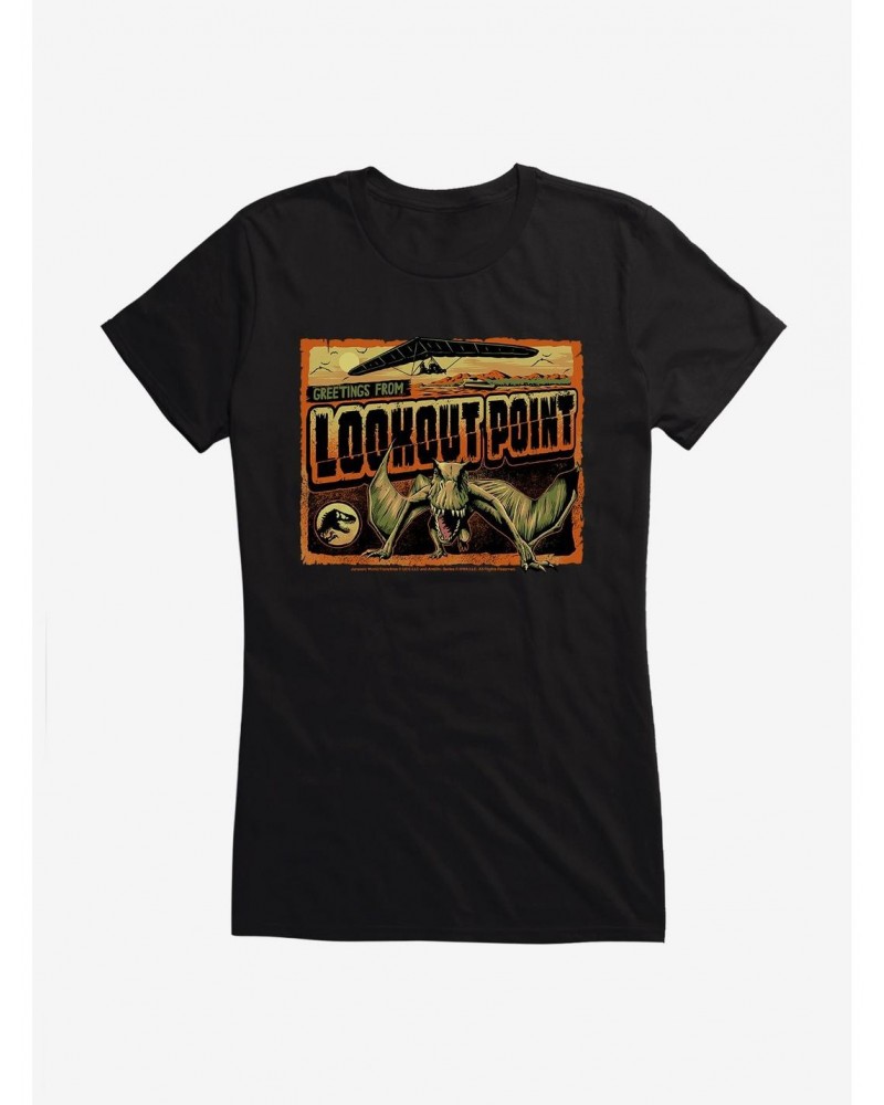 Jurassic World: Camp Cretaceous Greetings From Lookout Point Girls T-Shirt $9.16 T-Shirts