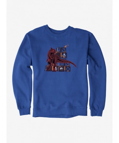 Jurassic World Dominion Raptor Crate Breaking Sweatshirt $14.76 Sweatshirts