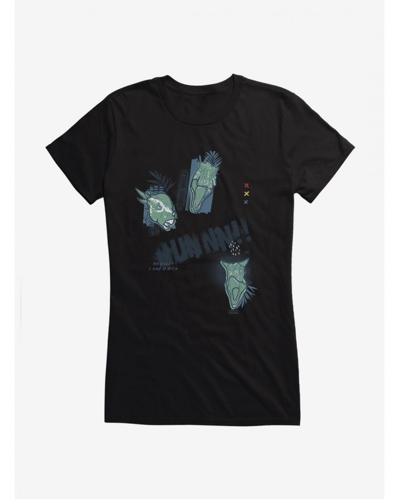 Jurassic World Grafitti Run Girls T-Shirt $5.98 T-Shirts