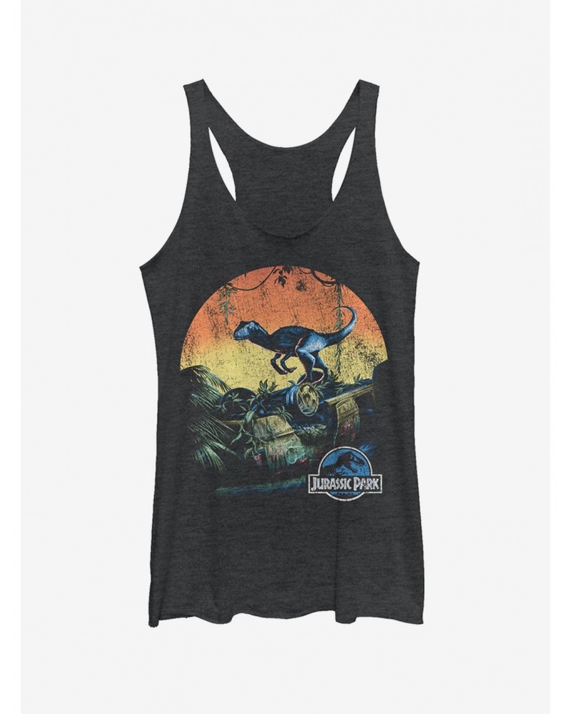 Retro Raptor Sunset Girls Tank $7.67 Tanks