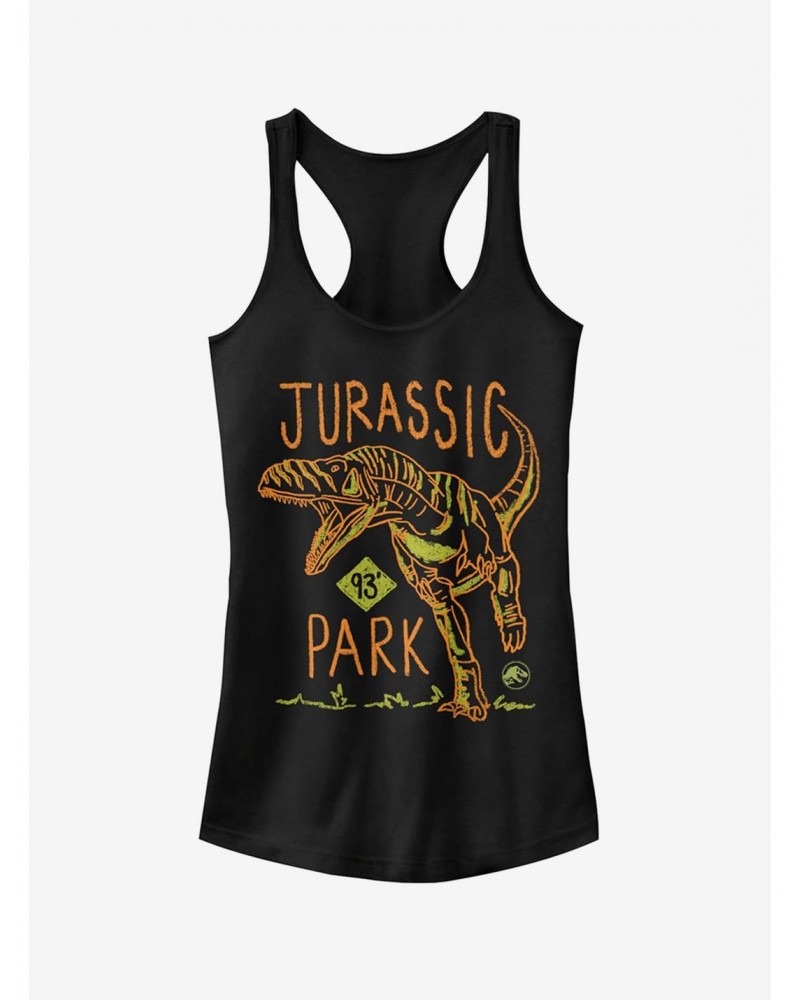 T. Rex Crayon Print Girls Tank $8.76 Tanks