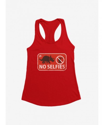 Jurassic World Dominion No Selfies Girls Tank $5.98 Tanks