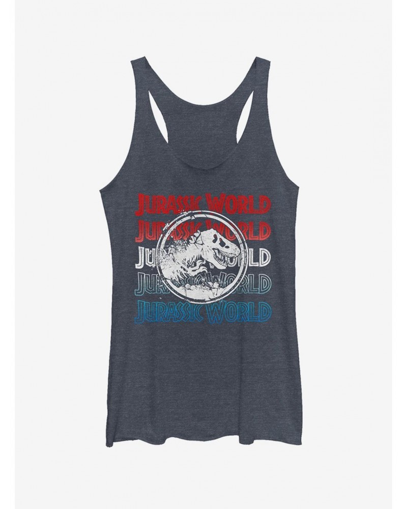 Jurassic World Fallen Kingdom 4th of July Logo Girls Tank $8.70 Tanks