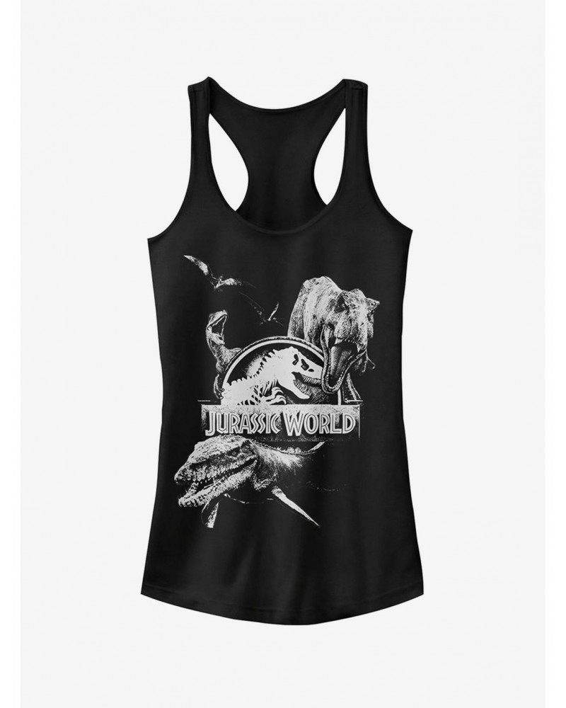 Jurassic World Fallen Kingdom Logo Attack Girls Tank $5.98 Tanks