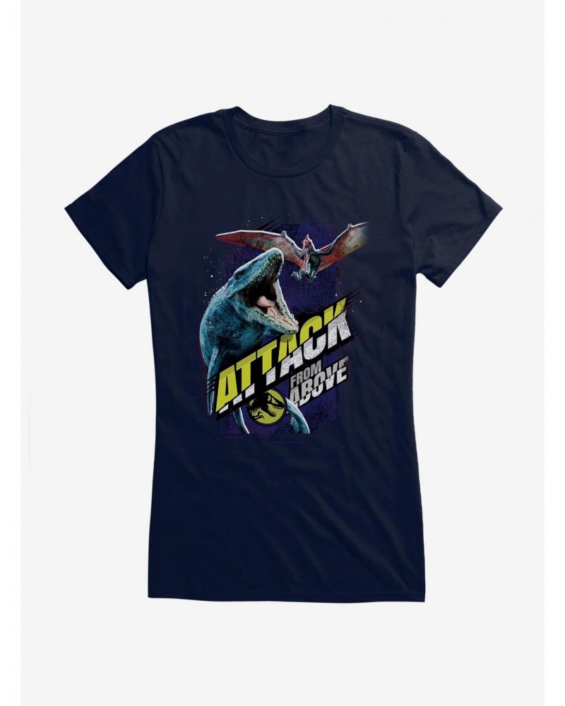 Jurassic World Attack From Above Girls T-Shirt $9.36 T-Shirts