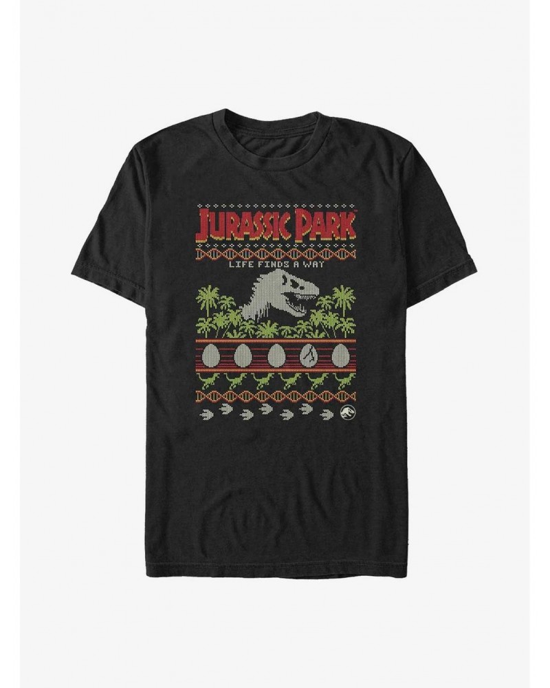 Jurassic Park Dinosaur Ugly Christmas Big & Tall T-Shirt $11.72 T-Shirts