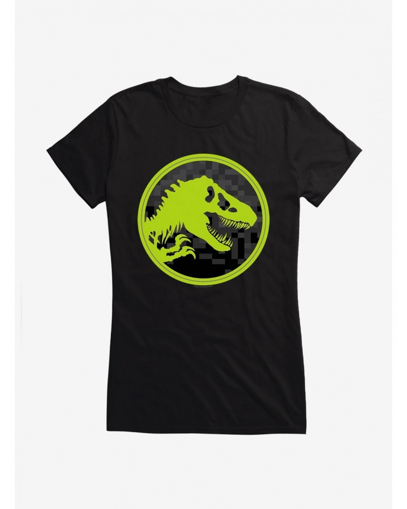 Jurassic World Green Neon Logo Girls T-Shirt $9.16 T-Shirts