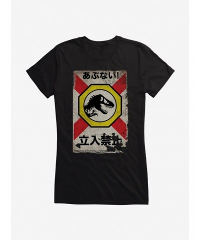 Jurassic World Dominion Dinosaur Sign Girls T-Shirt $8.96 T-Shirts