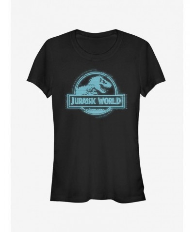 Jurassic World Fallen Kingdom Glitch Logo Girls T-Shirt $6.77 T-Shirts