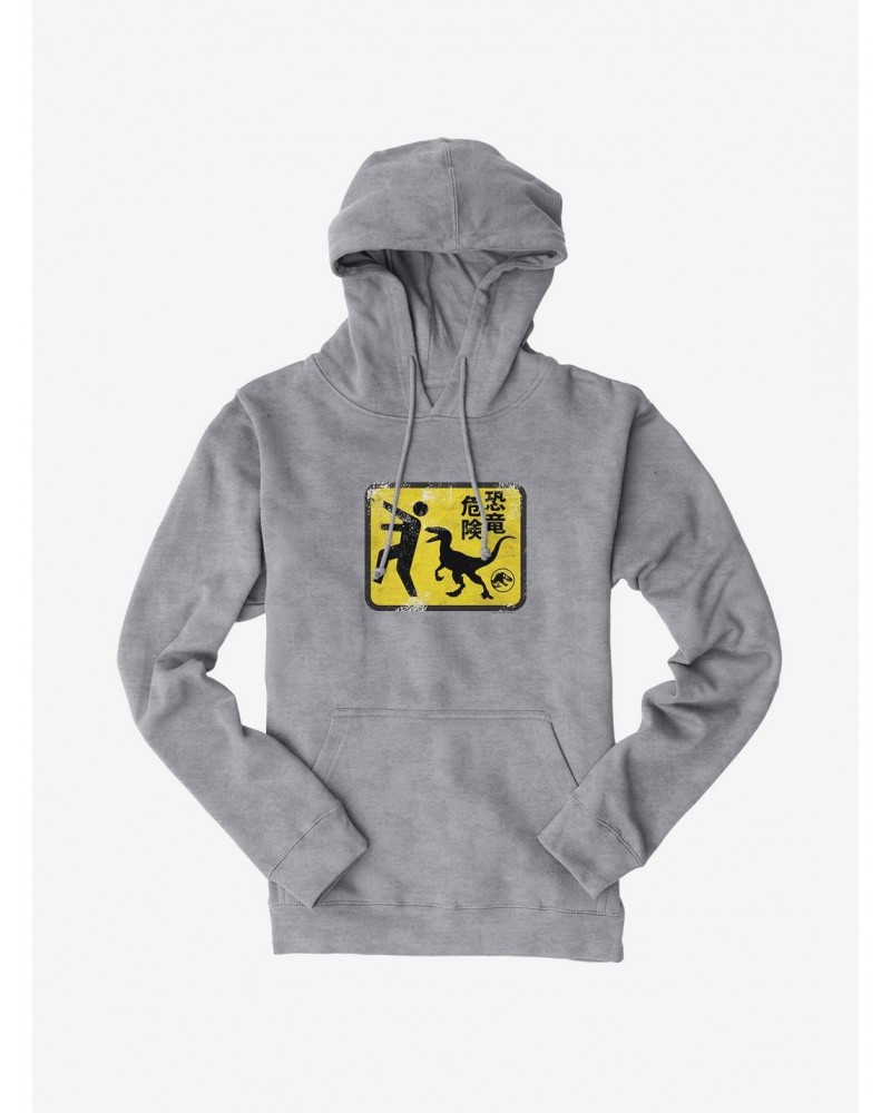 Jurassic World Dominion Caution Sign Hoodie $16.52 Hoodies