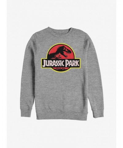 Jurassic Park Grey Classic Logo Sweatshirt $8.86 Sweatshirts