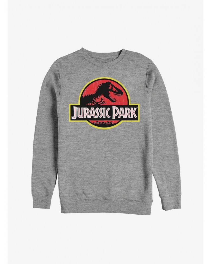 Jurassic Park Grey Classic Logo Sweatshirt $8.86 Sweatshirts