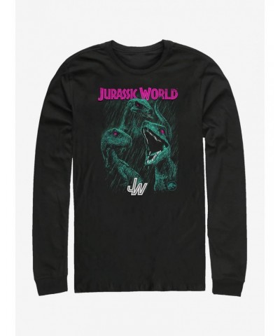 Jurassic Park Bright Raptor Squad Long-Sleeve T-Shirt $13.16 T-Shirts