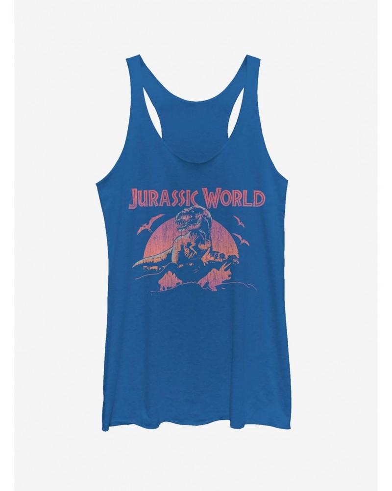 Retro T. Rex Silhouette Girls Tank $7.25 Tanks