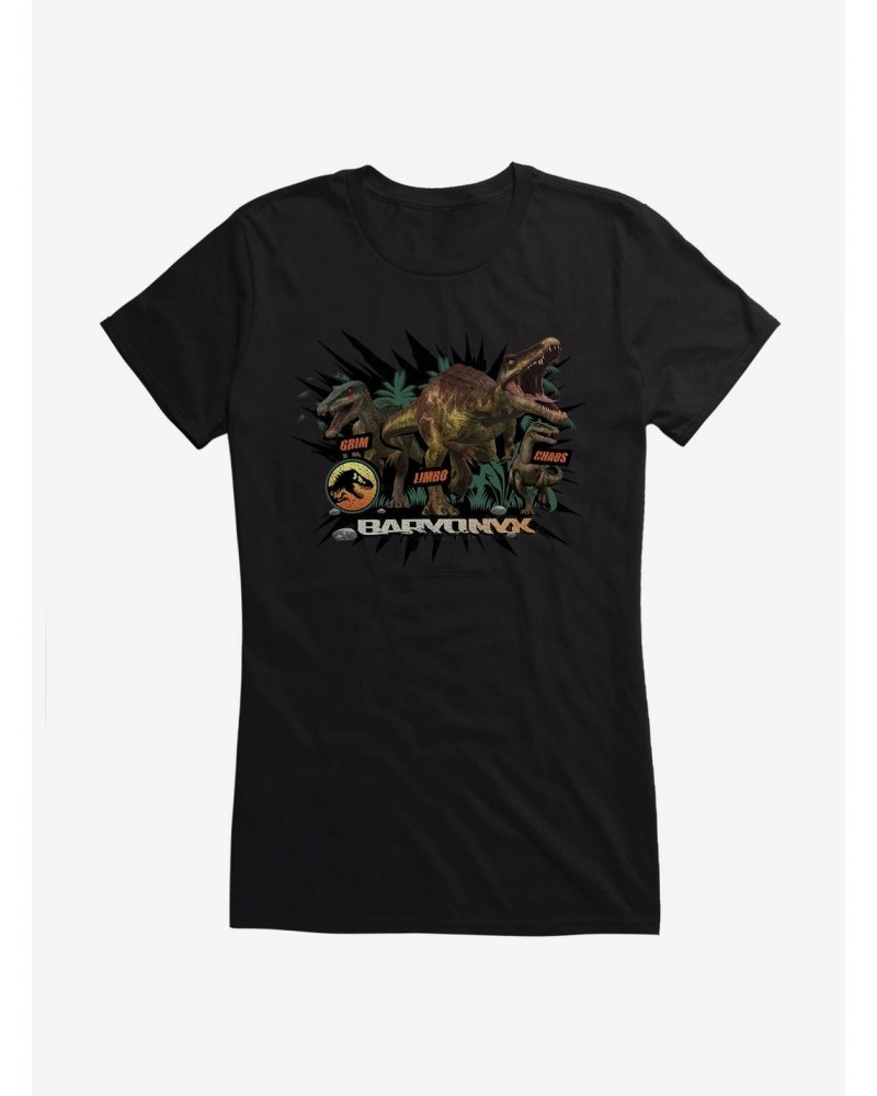 Jurassic World: Camp Cretaceous Grim Limbo & Chaos Baryonyx Girls T-Shirt $7.77 T-Shirts