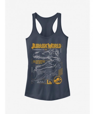 Jurassic World Fallen Kingdom T.Rex Scary Facts Girls Tank $7.57 Tanks