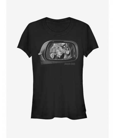 T. Rex in Rearview Mirror Girls T-Shirt $7.17 T-Shirts