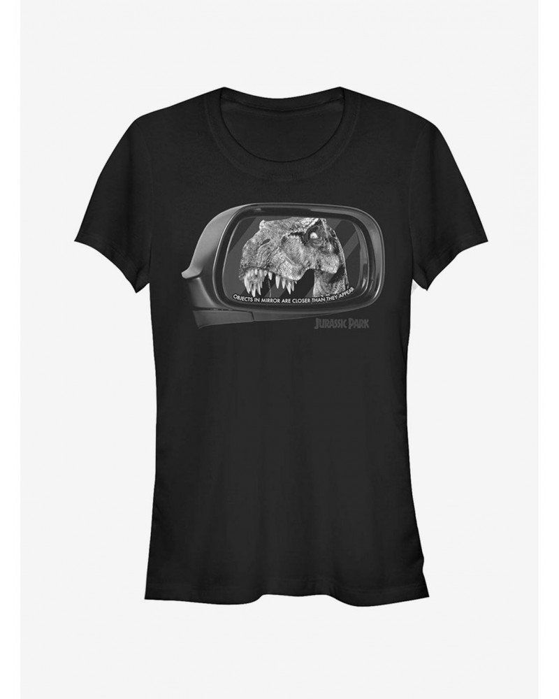 T. Rex in Rearview Mirror Girls T-Shirt $7.17 T-Shirts