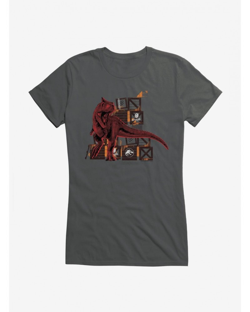 Jurassic World Dominion Raptor Crate Breaking Girls T-Shirt $6.97 T-Shirts