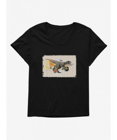 Jurassic World Dominion Raptor Run Girls T-Shirt Plus Size $10.05 T-Shirts