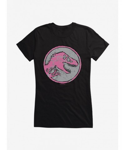 Jurassic World Pink Logo Girls T-Shirt $6.57 T-Shirts