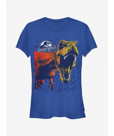 Jurassic World Fallen Kingdom Sharp Teeth Crack Girls T-Shirt $7.77 T-Shirts