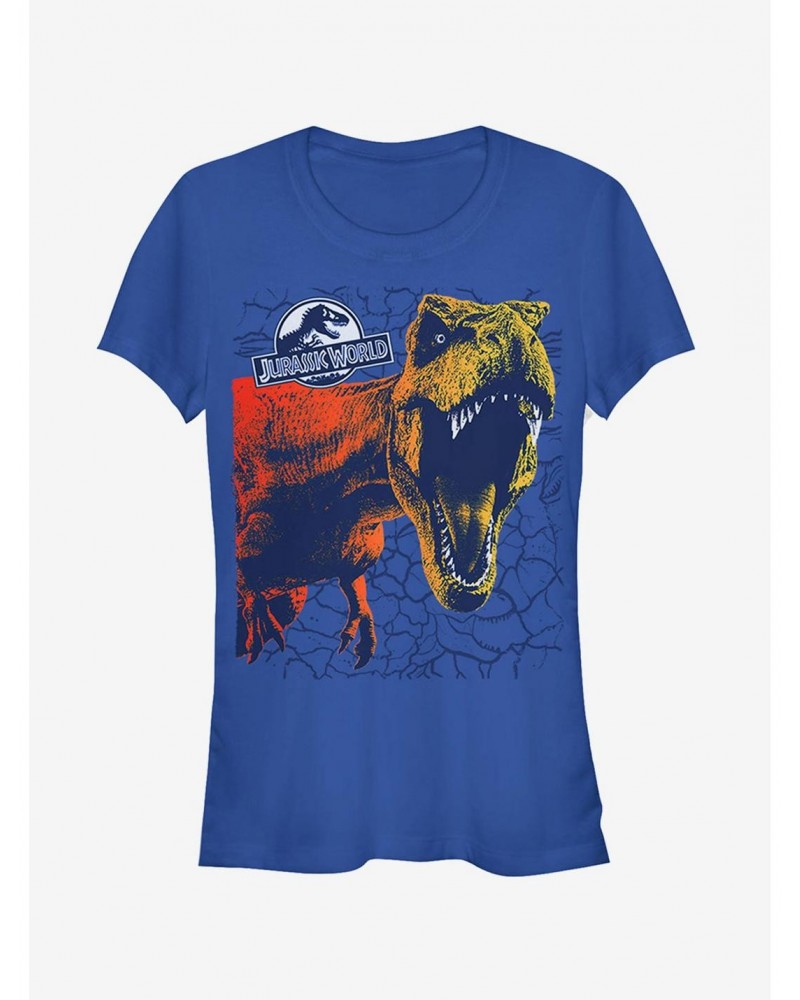 Jurassic World Fallen Kingdom Sharp Teeth Crack Girls T-Shirt $7.77 T-Shirts