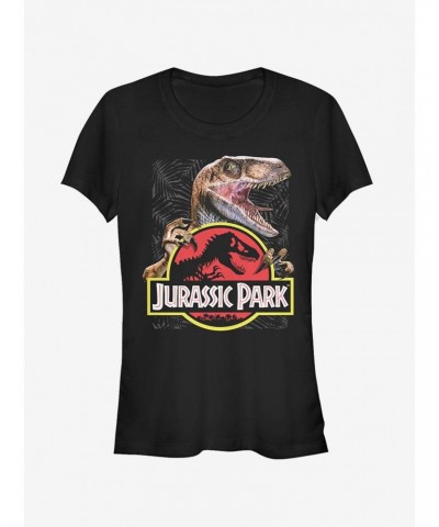 Velociraptor Hooked On Logo Girls T-Shirt $9.56 T-Shirts